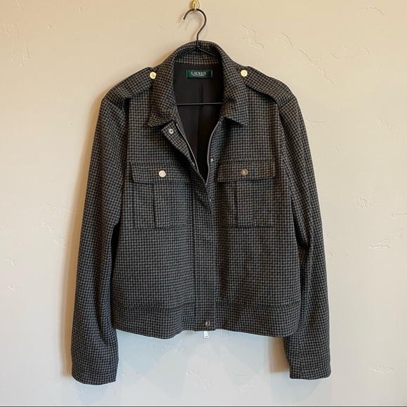 LAUREN RALPH LAUREN Houndstooth Dress Jacket Blazer NWOT - Picture 3 of 11